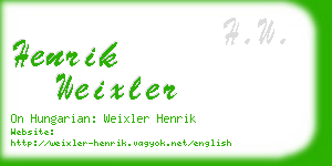 henrik weixler business card